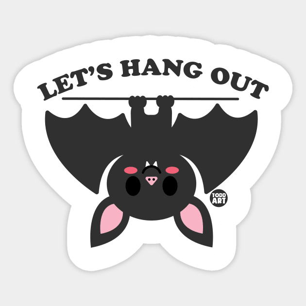 LETS HANG OUT Sticker by toddgoldmanart